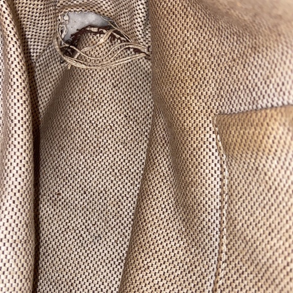 Dooney and Bourke large ostrich texture leather tote in tan and brown - Picture 14 of 14